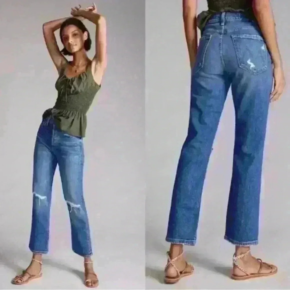 Mother Denim Tomcat Straight Leg Jean in Playing With Scissors Size 26 - Picture 14 of 15